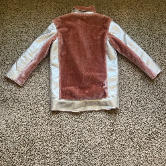 Pink and silver faux fur Topshop jacket - Picture 4 of 4